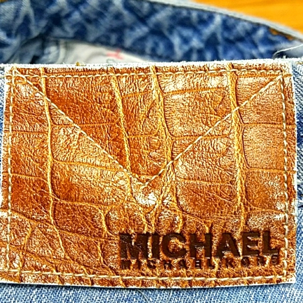MICHAEL KORS VINTAGE FADED DISTRESSED STRAIGHT BOOTCUT WOMEN'S GIRLS JEANS - Picture 7 of 8